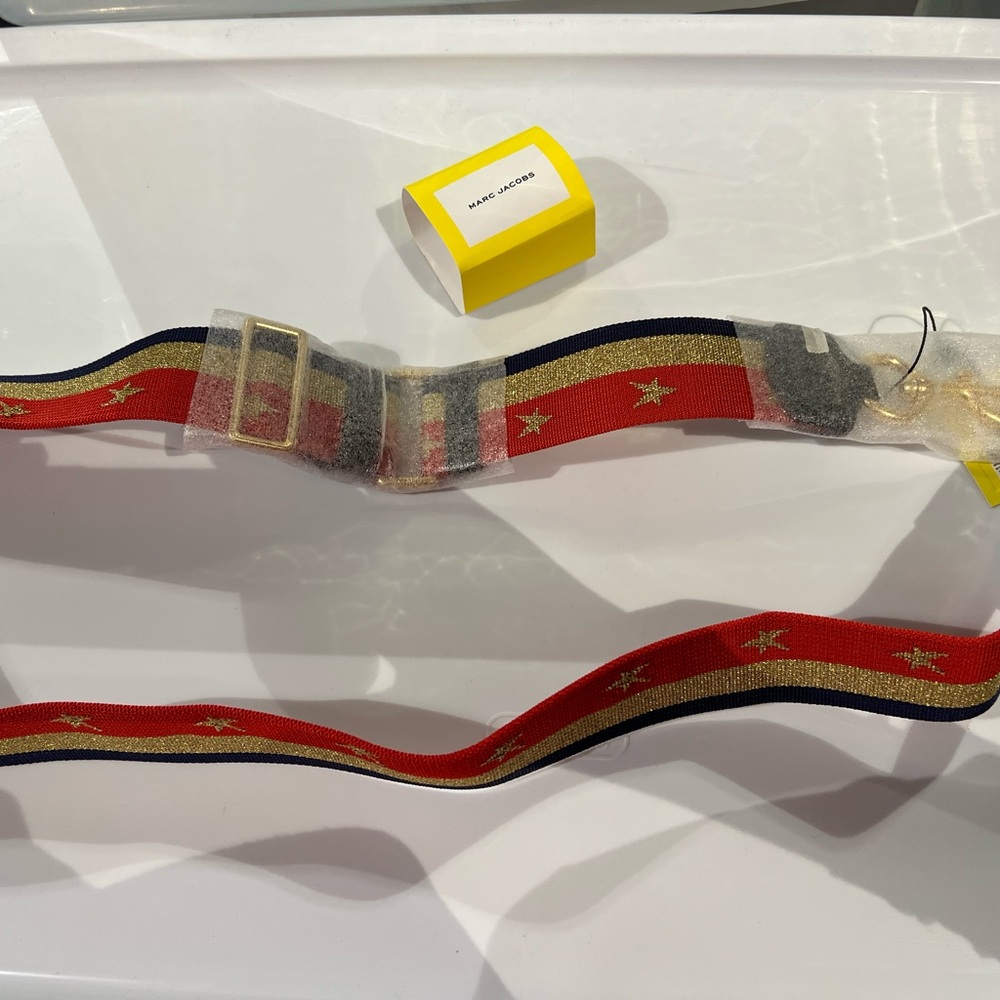 Marc Jacobs Red and Gold Star bags strap